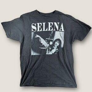 Selena Quintanilla T-Shirt Womens Large Black Graphic Tee Official Merch L
